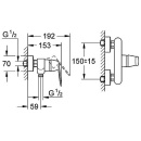 GROHE Eurosmart Cosmopolitan surface-mounted shower mixer...