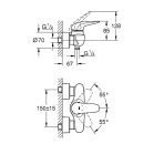 GROHE Eurostyle surface-mounted shower mixer chrome...