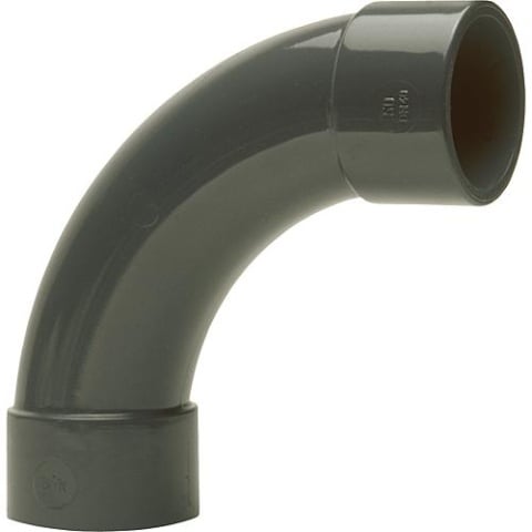 PVC-U - Adhesive fitting bend 90°, 63 mm, adhesive socket on both sides 621.00.01.63 NEW