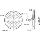 Evenes overhead shower MONO d190mm, 1 spray type, ABS- Kunstst. Chrome plated NEW