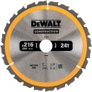 Lame de scie circulaire DeWalt Ø 216x30mm avec 24...