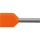 WKK Fastening materials twin wire end ferrules insulated 0.50 x 15 orange, bag a 500 pieces NEW