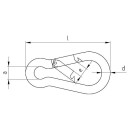 Karabijnhaak roestvrij staal A4 6 x 60mm, PU=20 stuks...