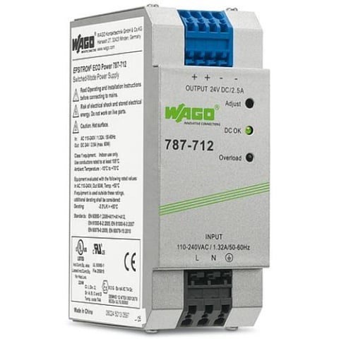 WAGO Fuente de alimentación Epsitron EcoPower 24V, 2,5A 787-712 NUEVO