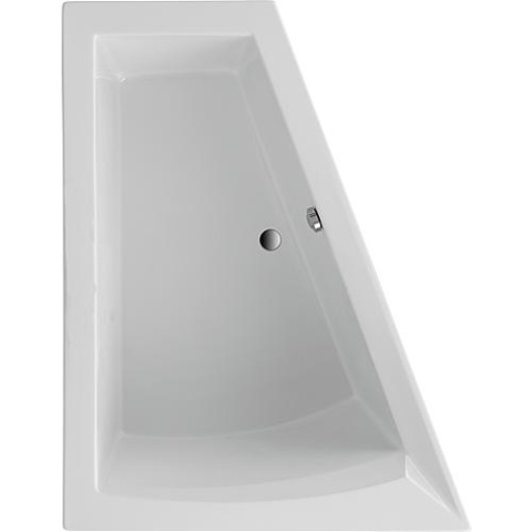 Evenes bañera ahorradora de espacio LAGO II izquierda WxHxD:1750x500x1350/700mm acrílico,blanco Nuevo