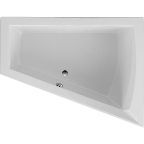 evenes bañera ahorradora de espacio LAGO II derecha AxAxP: 1750x500x1350/700 mm acrílico blanco NUEVO