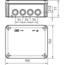 OBO Thermoplastic junction box 7 x M25 + 5 x M32, IP 66...