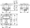 Telegärtner scatola di giunzione AMJ45 8 K Up/0 Cat.6A(IEC) senza piastra centrale, 1 pezzo J00020A0506 NUOVO