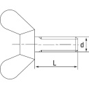 Wing screw DIN 316 M 8 x 20 galvanised PU 100...