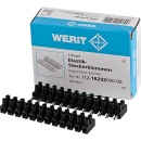 Werit plug terminal strip PVC 12 pieces black 4.0...