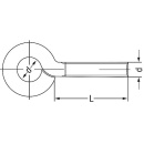 Ösenschraube Art. 48 M 6 x 30 verzinkt VPE 100 4001796326332 NEU