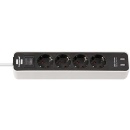 brennenstuhl 4-way socket outlet with 2 USB charging...