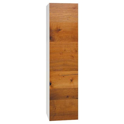 Tall cabinet ELA with softclose carcase white smt - front dark oak veneer 400x1600x350 mm HOS4016035KwFEFd NEW