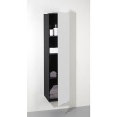 Hoge kast ELA met softclose Body zwart smt - front wit...