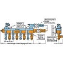 MAGRA collettore circuito di riscaldamento 60/60 con valvole mont. Valvole e valvola di bilanciamento Rondo per 11 gruppi di riscaldamento 10200601117 NUOVO