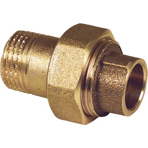 IBP raccordo a saldare in bronzo 4341g attacco a vite, AG,16mm x 3/4, tenuta conica NUOVO