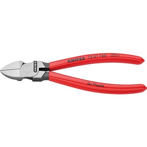 KNIPEX Plastic Side Cutters polished plastic coated length 160mm 72 01 160 NEW