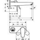 hansgrohe Mitigeur mural pour lavabo Talis E Saillie 225...