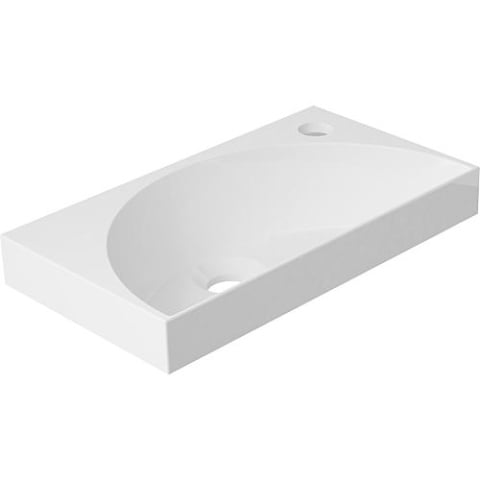 EDELINE design top WC AnxAlxP: 400x110x220 mm grifo agujero derecho mineral fundición blanco 623536041103 NUEVO