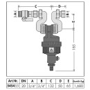 Separator magnetytu i szlamu CALEFFI DIRTMAGSLIM typ...