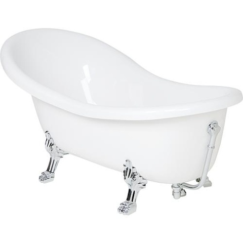 Baignoire EDITA LxHxP : 1745x805/635x820 mm pose libre Contenu : 185 l fonte minérale blanche 623544122103 NEUF