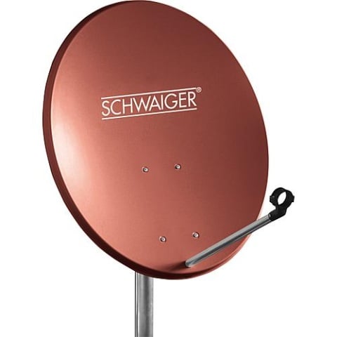 SCHWAIGER 55cm offset antenne staal baksteen rood RAL 8012 NIEUW