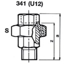 Hermann Schmidt Tempergussfitting verzinkt Nr.341 Verschraubung m. Kegeldichtung d = 2 1/2 NEU