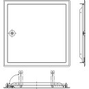 UPMANN inspectiedeur Softline Wit met vierkante sleutel inbouwmaat 450x450mm 20539 NIEUW