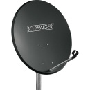 SCHWAIGER 55cm offset antenne staal antraciet RAL 7011 NIEUW