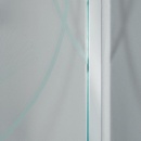 Walk-In Glasdus. con ETC e profilo a parete + asta tonda, 1280x2000x2000x8mm ESG Si nuovo