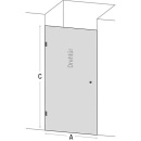 evenes puerta nicho Farfalla 880x2000 mm 8 mm cristal ETC 1 puerta batiente NUEVO