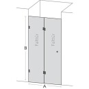 Evenes puerta nicho Farfalla, 8 mm de espesor 780x2000mm 1 puerta plegable Nuevo