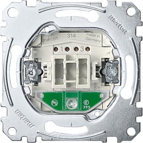 merten inbouwdrukknop met oriëntatieverlichting Merten,maakcontact,1-polig,10A, AC 250V, 1 stuk MEG3160-0000 NIEUW