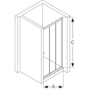 Hüppe Alpha 2 drzwi przesuwne 3-częściowe do wnęki, 4 mm, 870-920 mm NOWOŚĆ