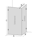 Evenes narozna kabina prysznicowa Farfalla, 8 mm 970x970x2000 mm z drzwiami uchylnymi ETC 1 Nowosc