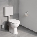 GROHE Asiento WC Bau Softclose blanco Bisagras de acero inoxidable NUEVO