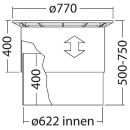 Segmento telescopico INTEWA ET-TD-BF con copertura accessibile in auto NUOVO